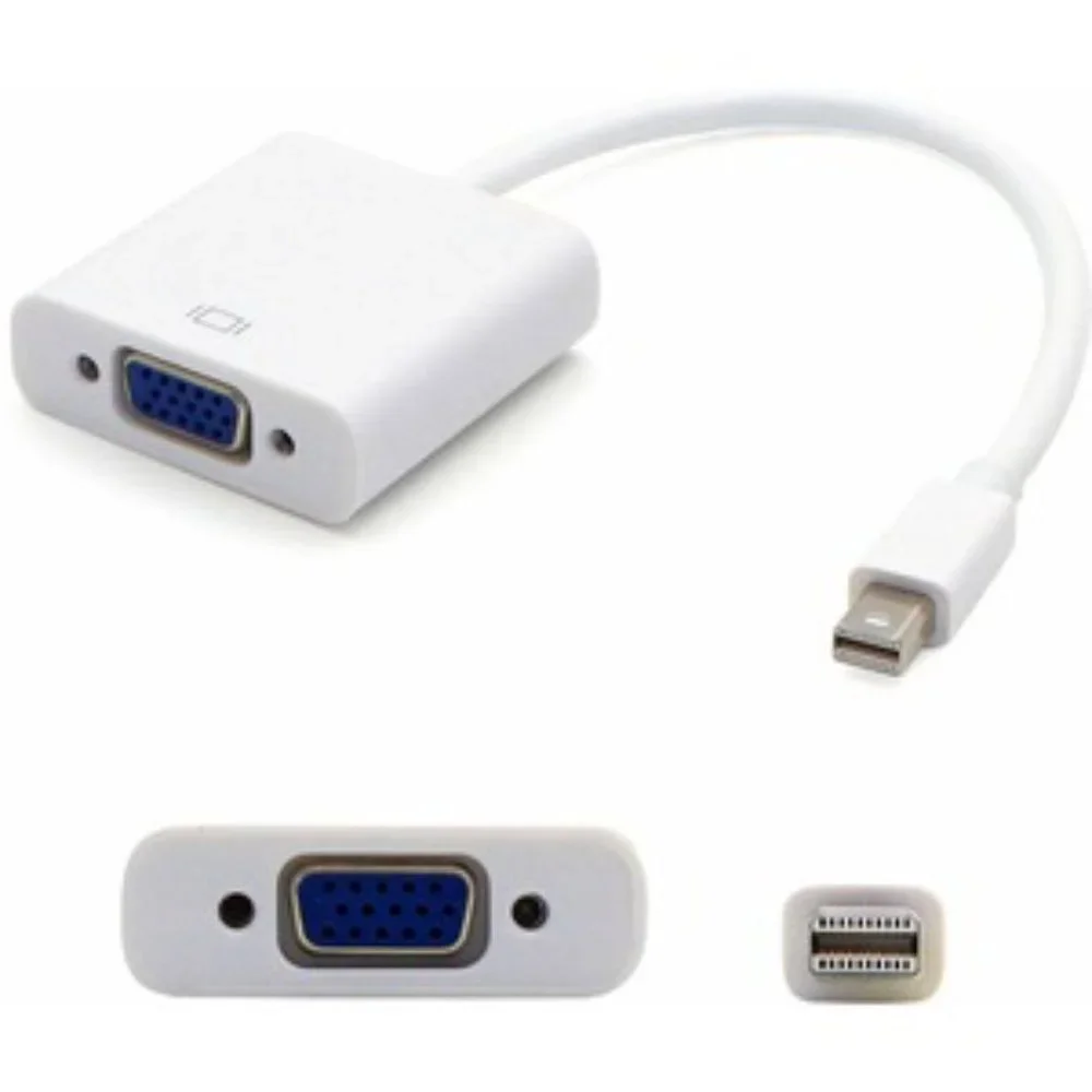 Mini-DisplayPort 1.1 Male to VGA Female White Adapter